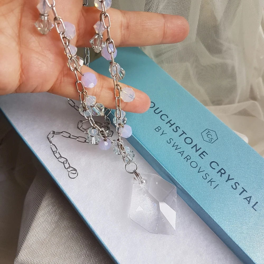 AUTHENTIC Swarovski Touchstone Crystal Charm Necklace